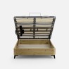 Canapé Madera con patas Articulado MILÁN 30 mm
